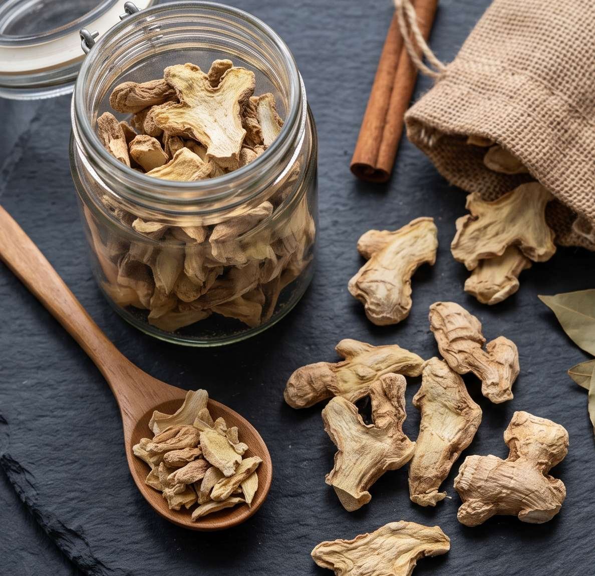 Close view of Dry Split Ginger
