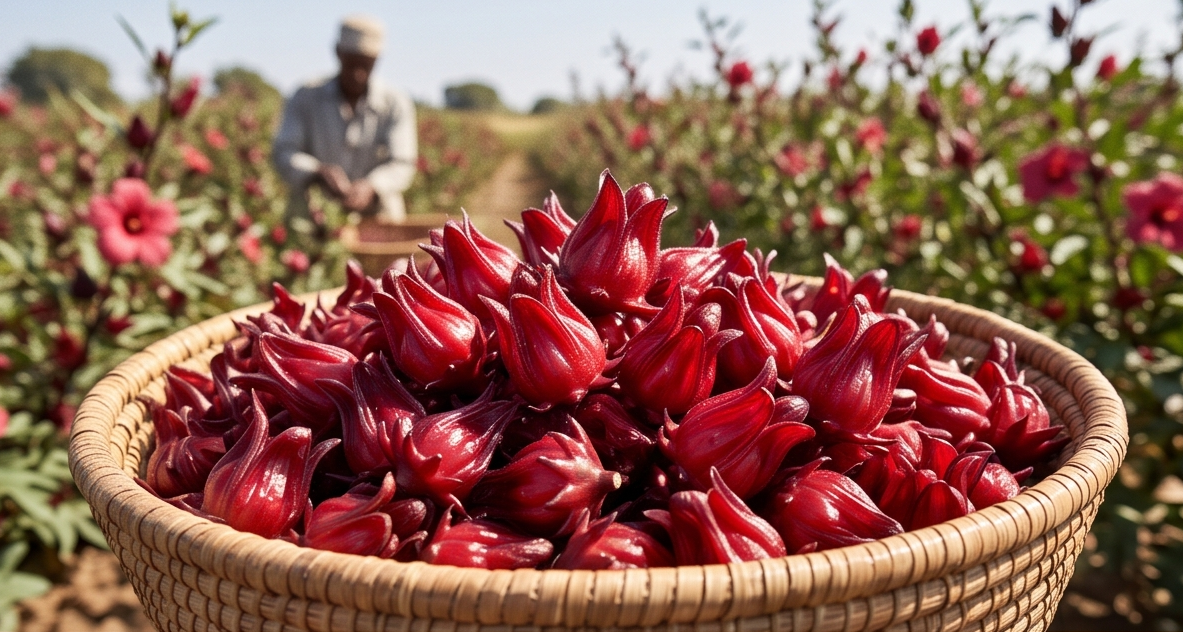 Hibiscus Flowers prepared for export