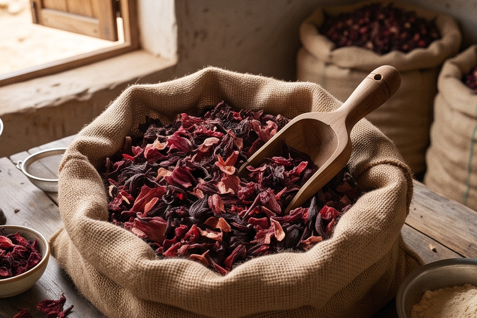 Dried hibiscus flowers