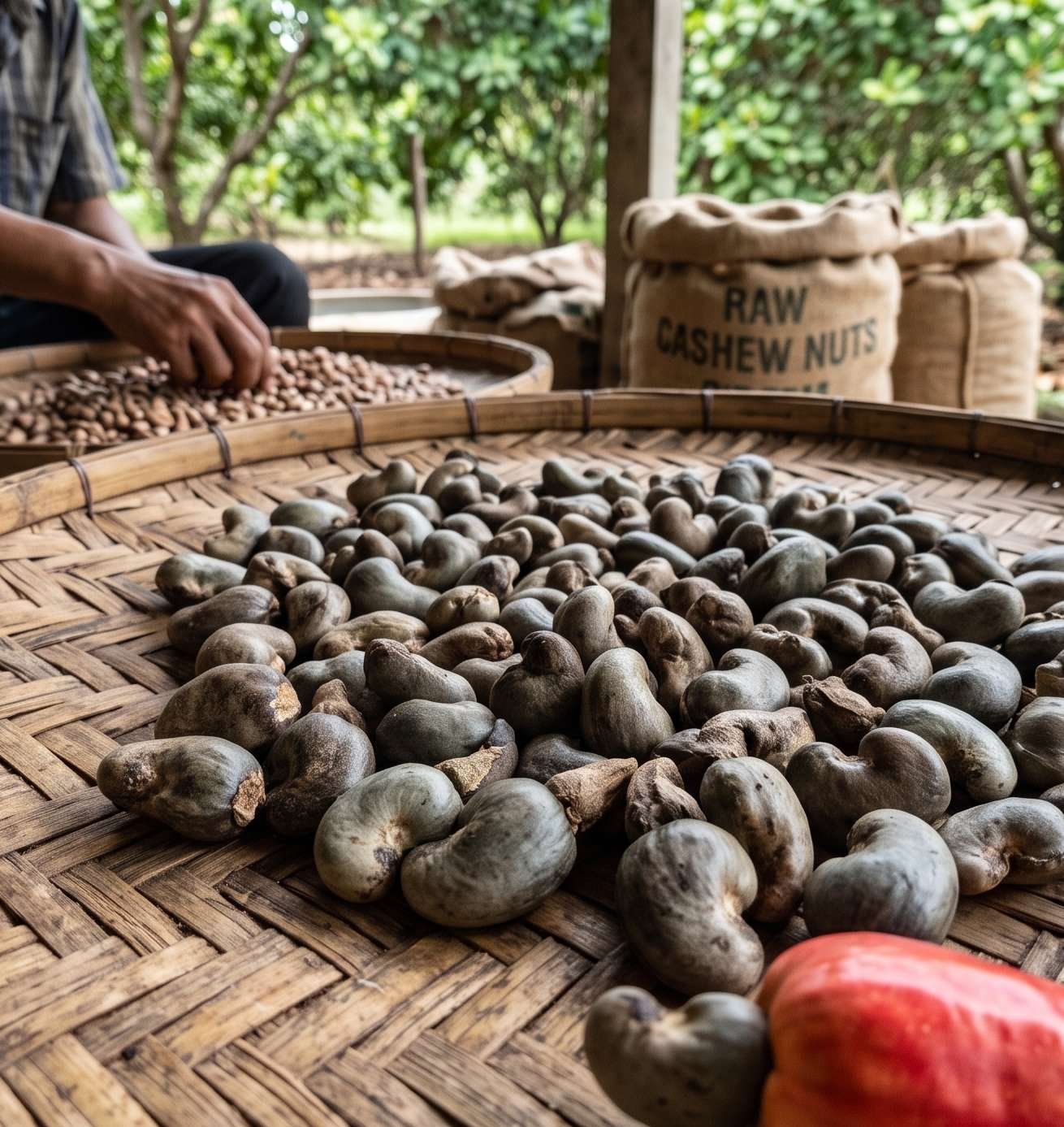 Raw Cashew Nuts prepared for export