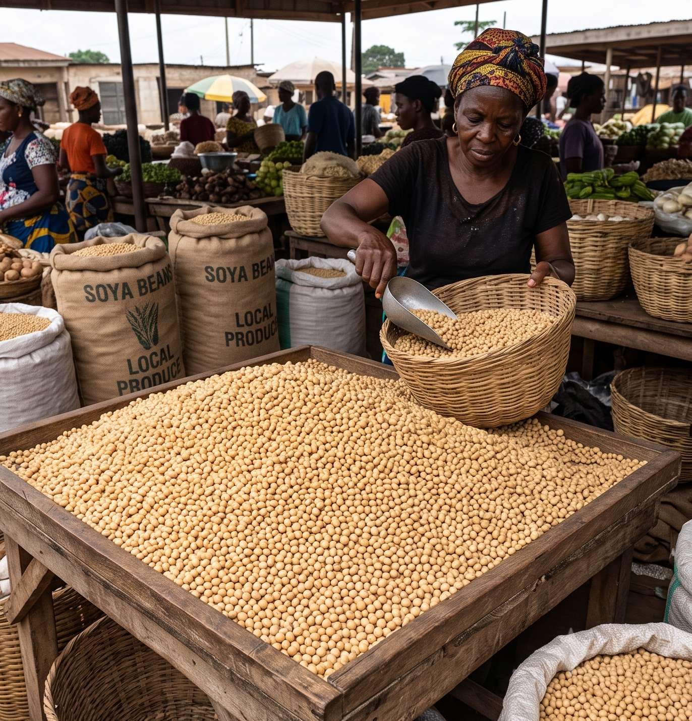 Soya Beans prepared for export